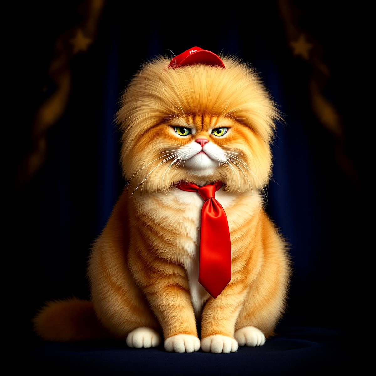 Trump the Cat presidential portrait